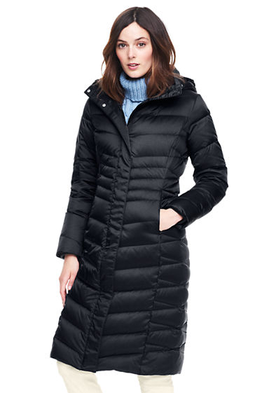 Women's Shimmer Long Down Coat from Lands' End